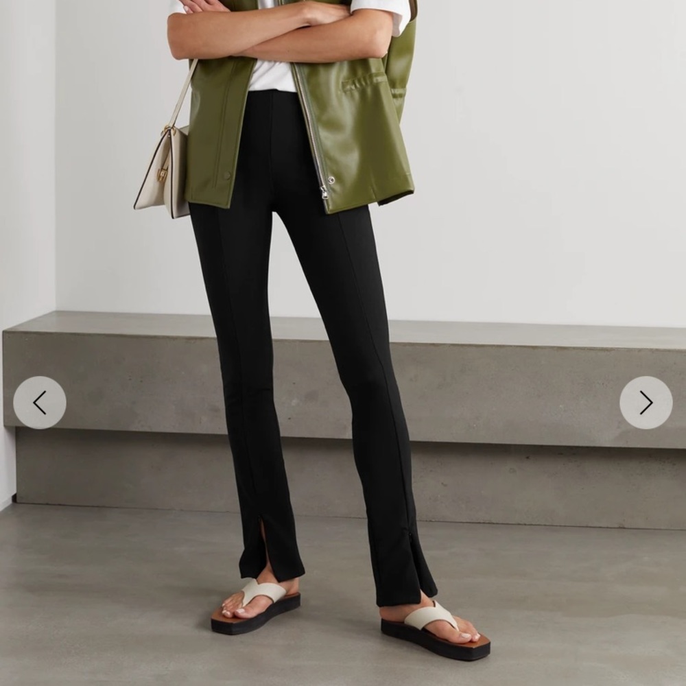 The Frankie Shop Reya Ankle-zip Ribbed Legging